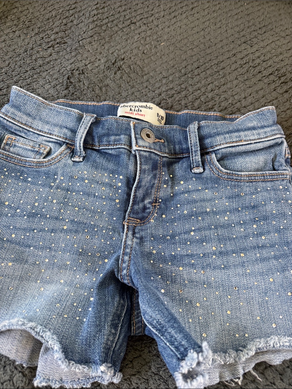 Abercrombie & Fitch Blue Embellished Denim Shorts